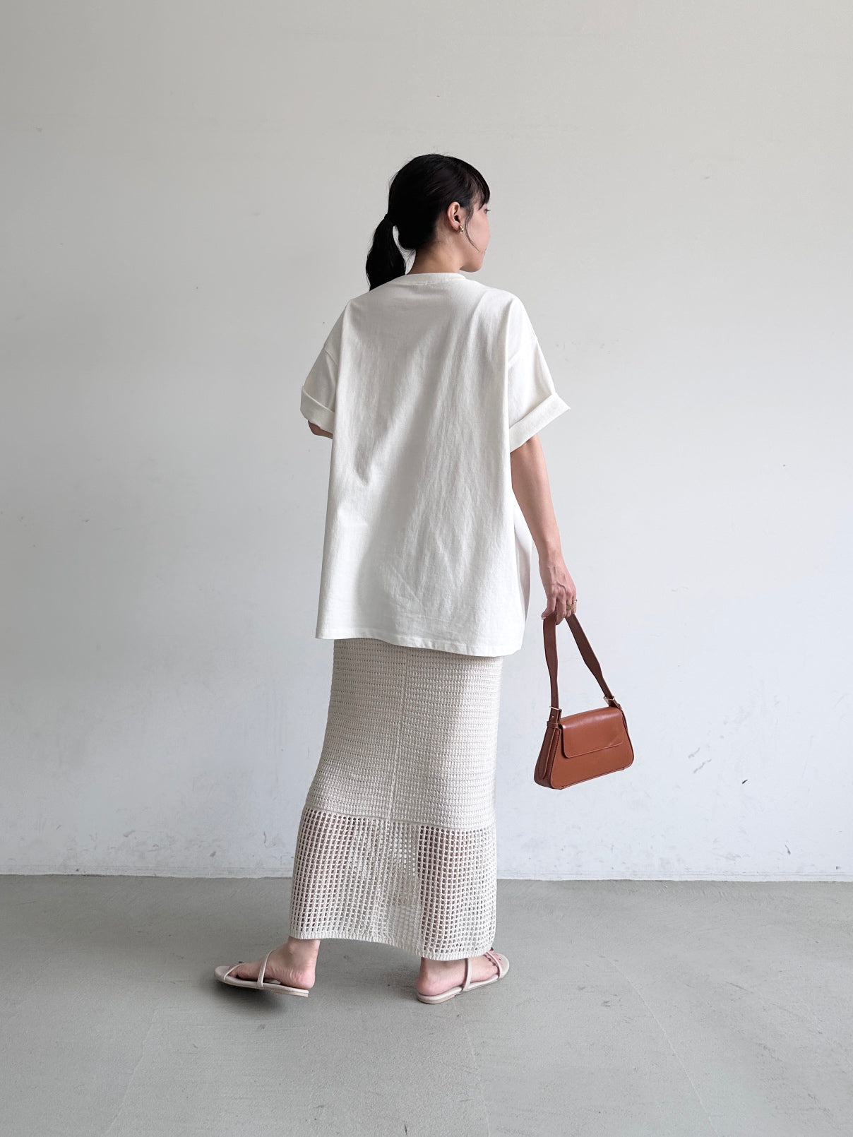コカ coca カギ編みタイトニットスカート （Ivory） Ivory