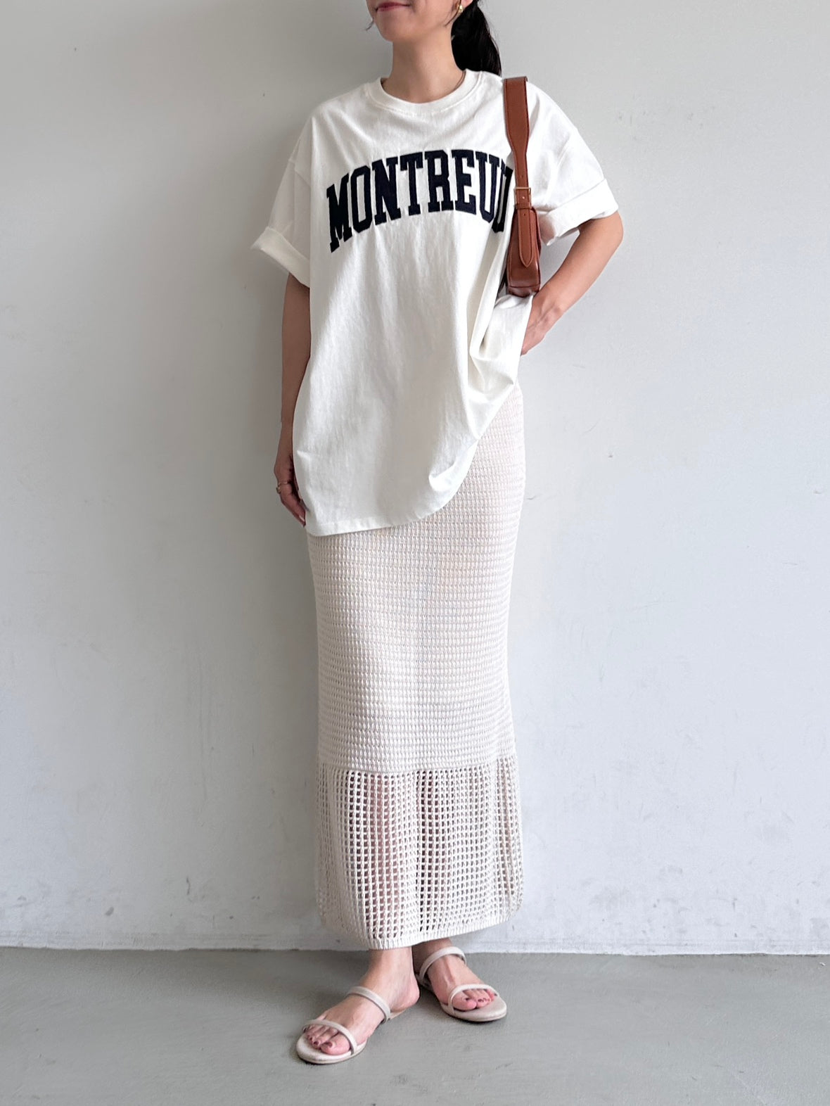 コカ coca カギ編みタイトニットスカート （Ivory） Ivory