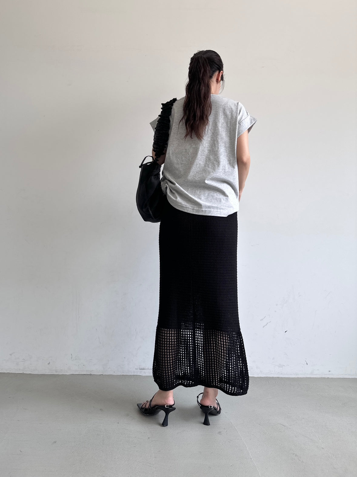 コカ coca カギ編みタイトニットスカート （Ivory） Ivory
