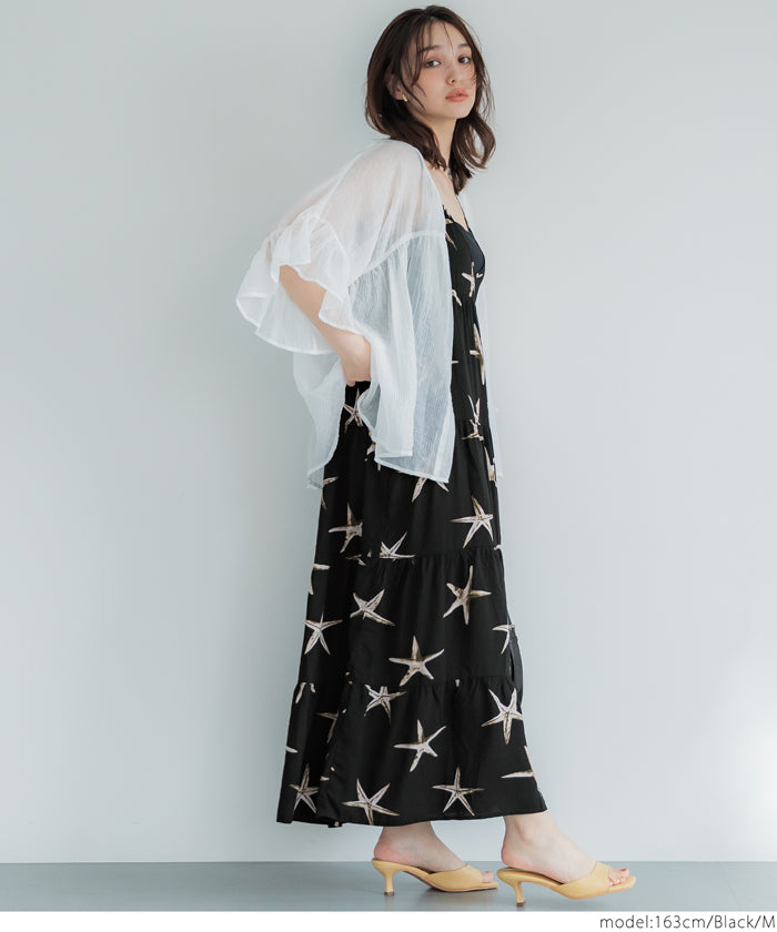 コカ coca 柄ティアードワンピース （Black） Black