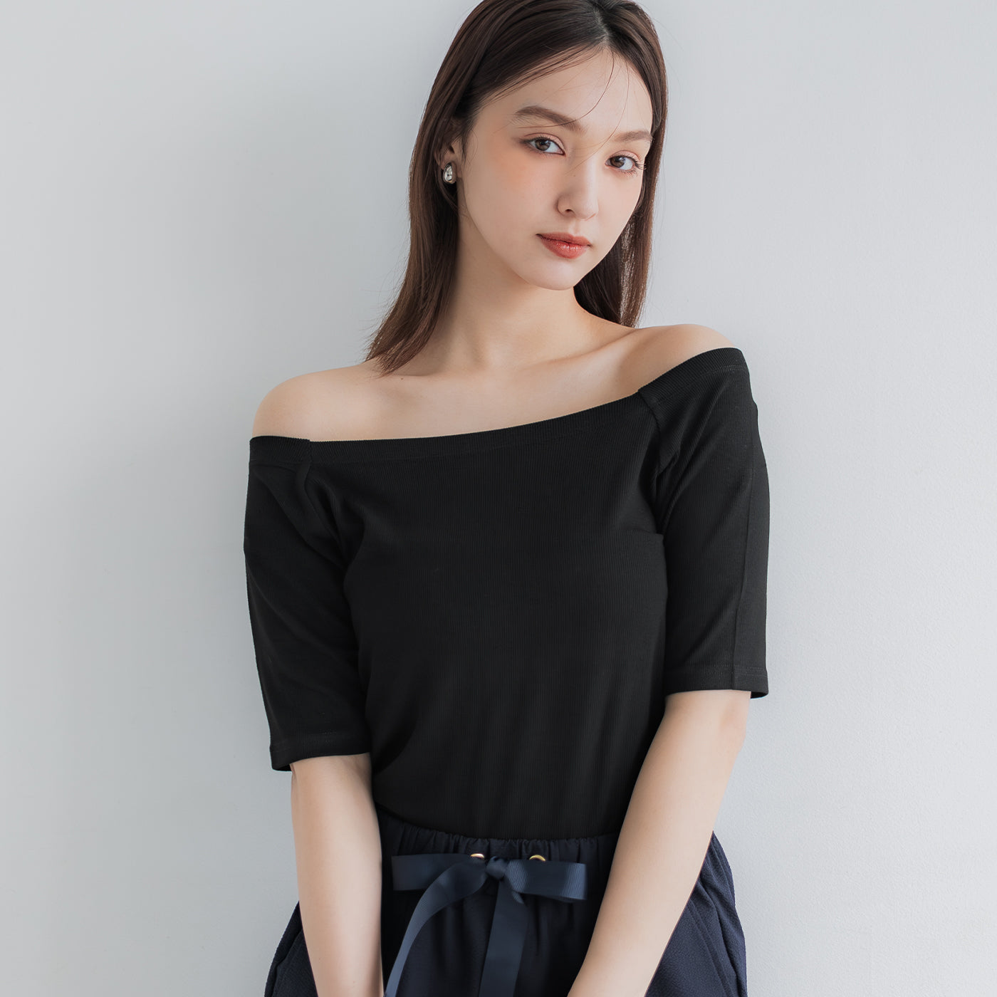 コカ coca オフショルダートップス （Black） Black