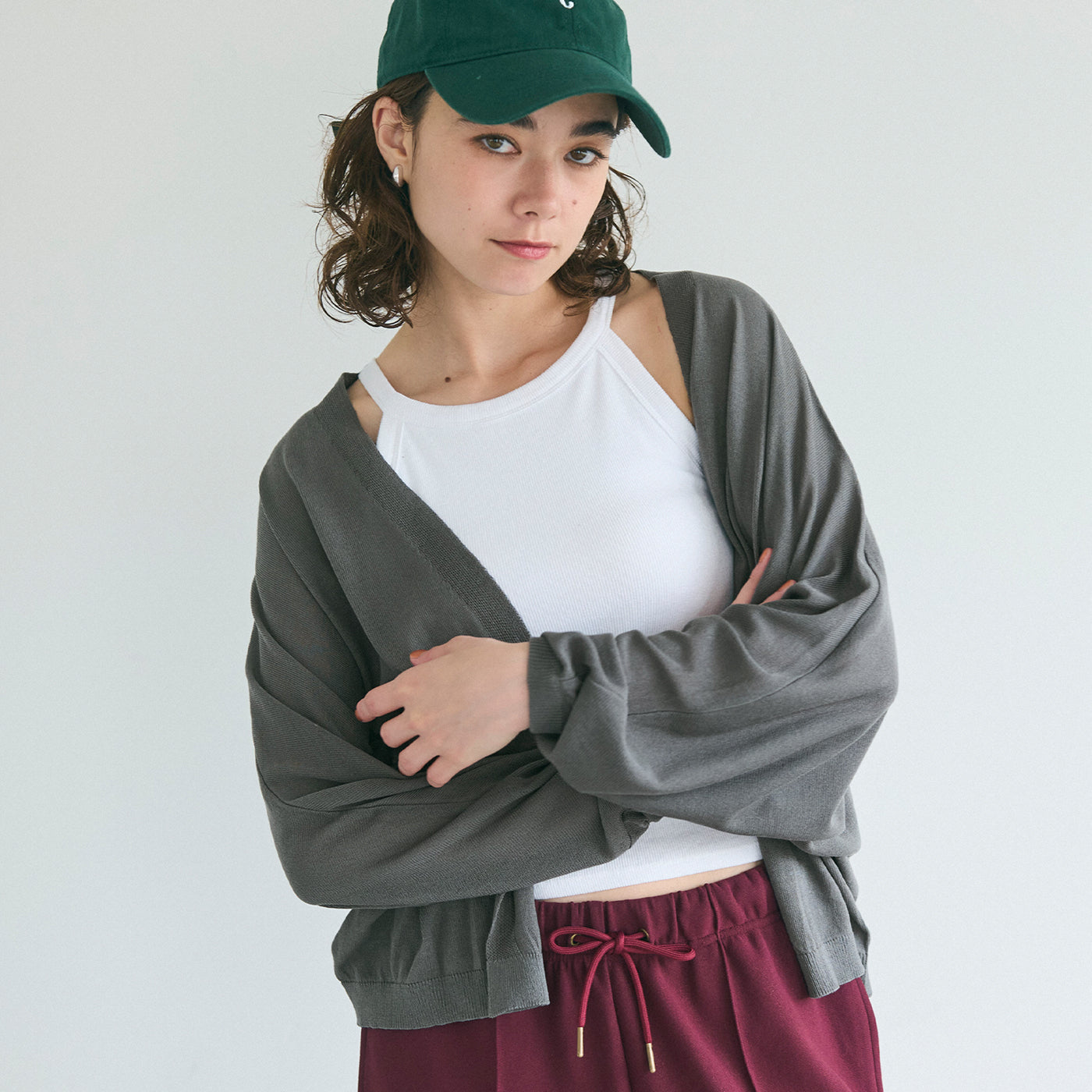 コカ coca ドルマンシアーニットカーディガン （Gray） Gray
