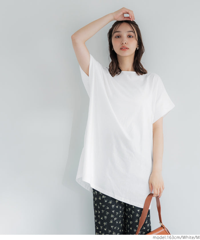 コカ coca ボートネックドルマンチュニック （White） White