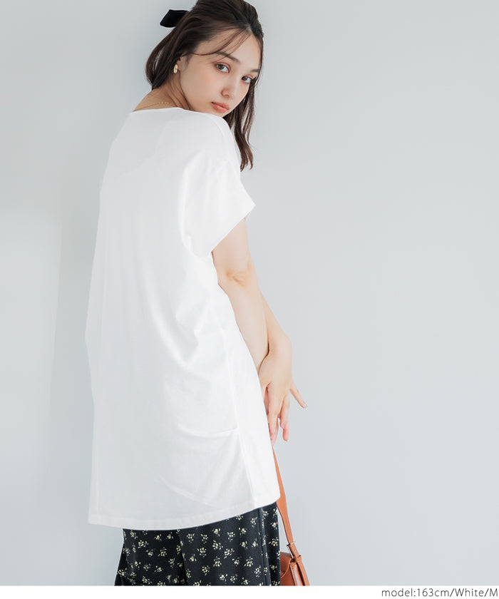 コカ coca ボートネックドルマンチュニック （White） White
