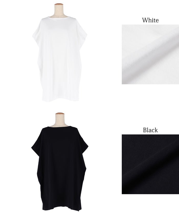 コカ coca ボートネックドルマンチュニック （White） White