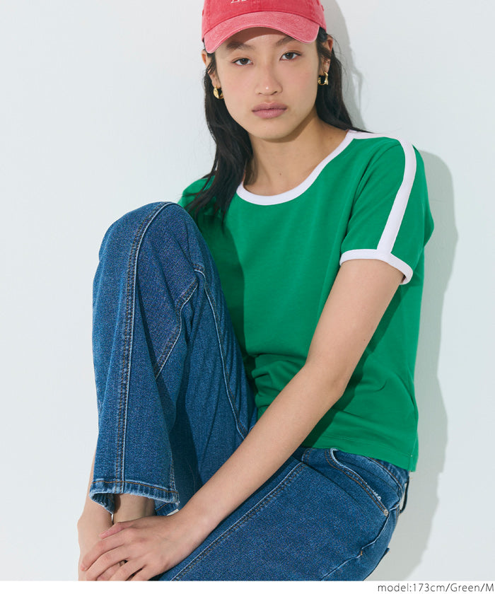 コカ coca スムースコンパクトリンガーTシャツ （Lt.gray） Lt.gray