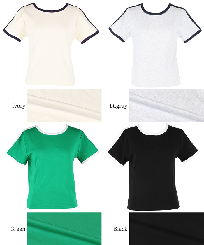 コカ coca スムースコンパクトリンガーTシャツ （Lt.gray） Lt.gray