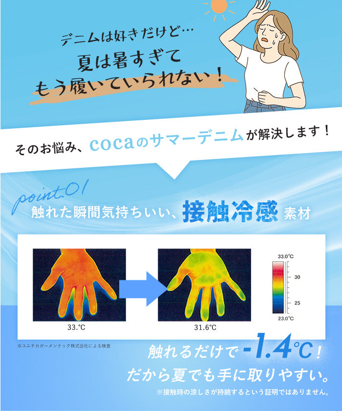 コカ coca サマーデニムサロペット （Blue） Blue
