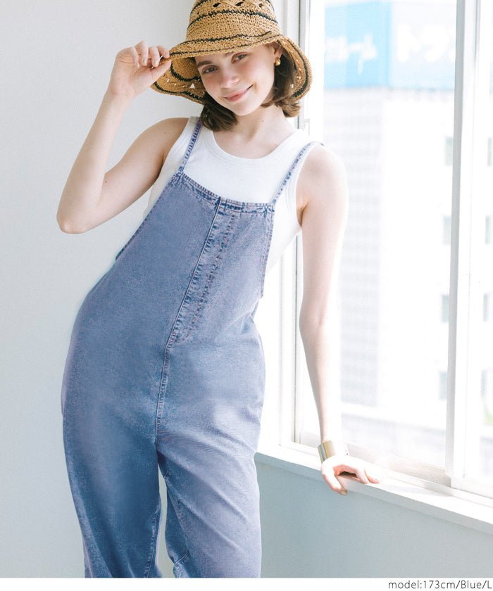 コカ coca サマーデニムサロペット （Blue） Blue