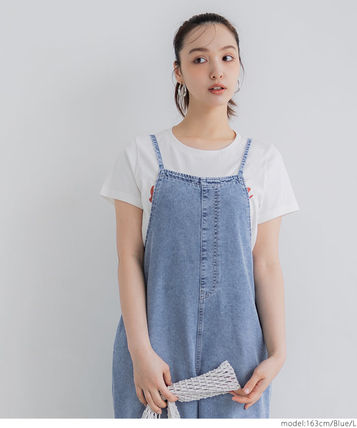 コカ coca サマーデニムサロペット （Blue） Blue