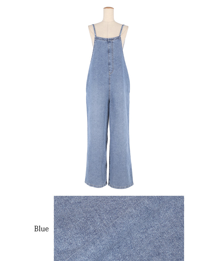 コカ coca サマーデニムサロペット （Blue） Blue