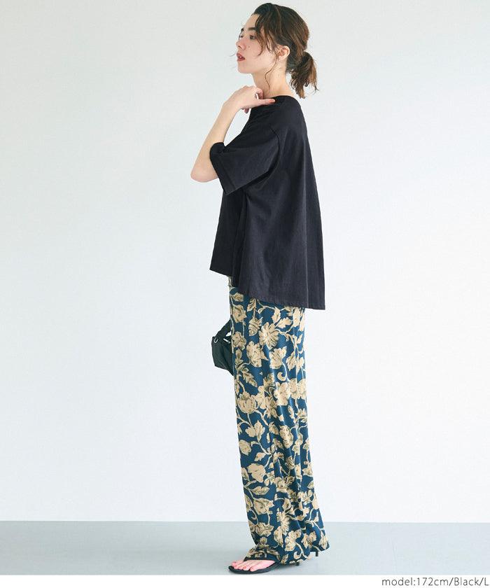 コカ coca バックタックフレアTシャツ （Black） Black