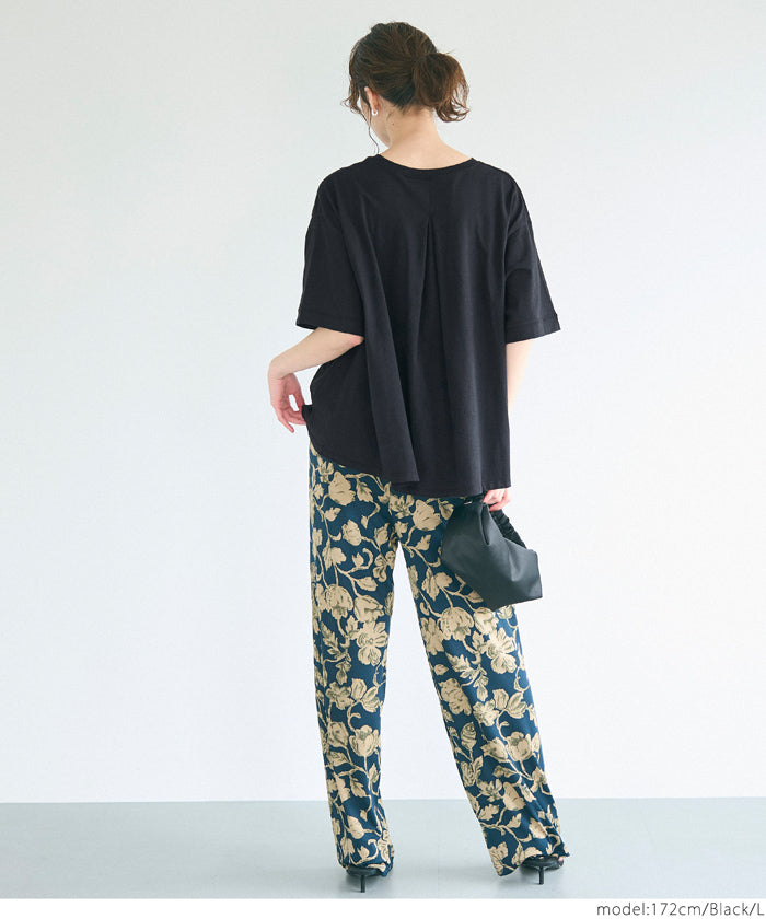 コカ coca バックタックフレアTシャツ （Black） Black