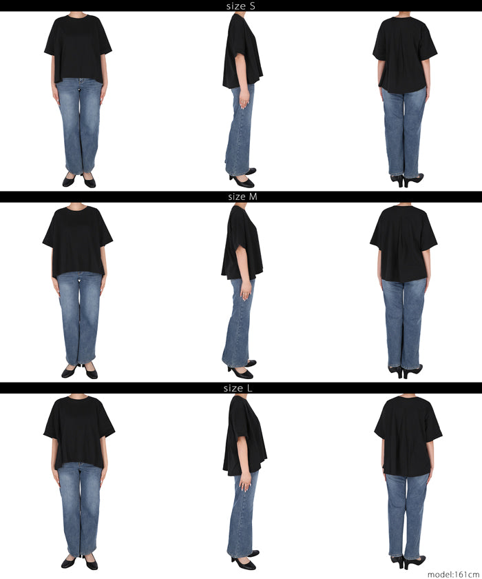 コカ coca バックタックフレアTシャツ （Black） Black