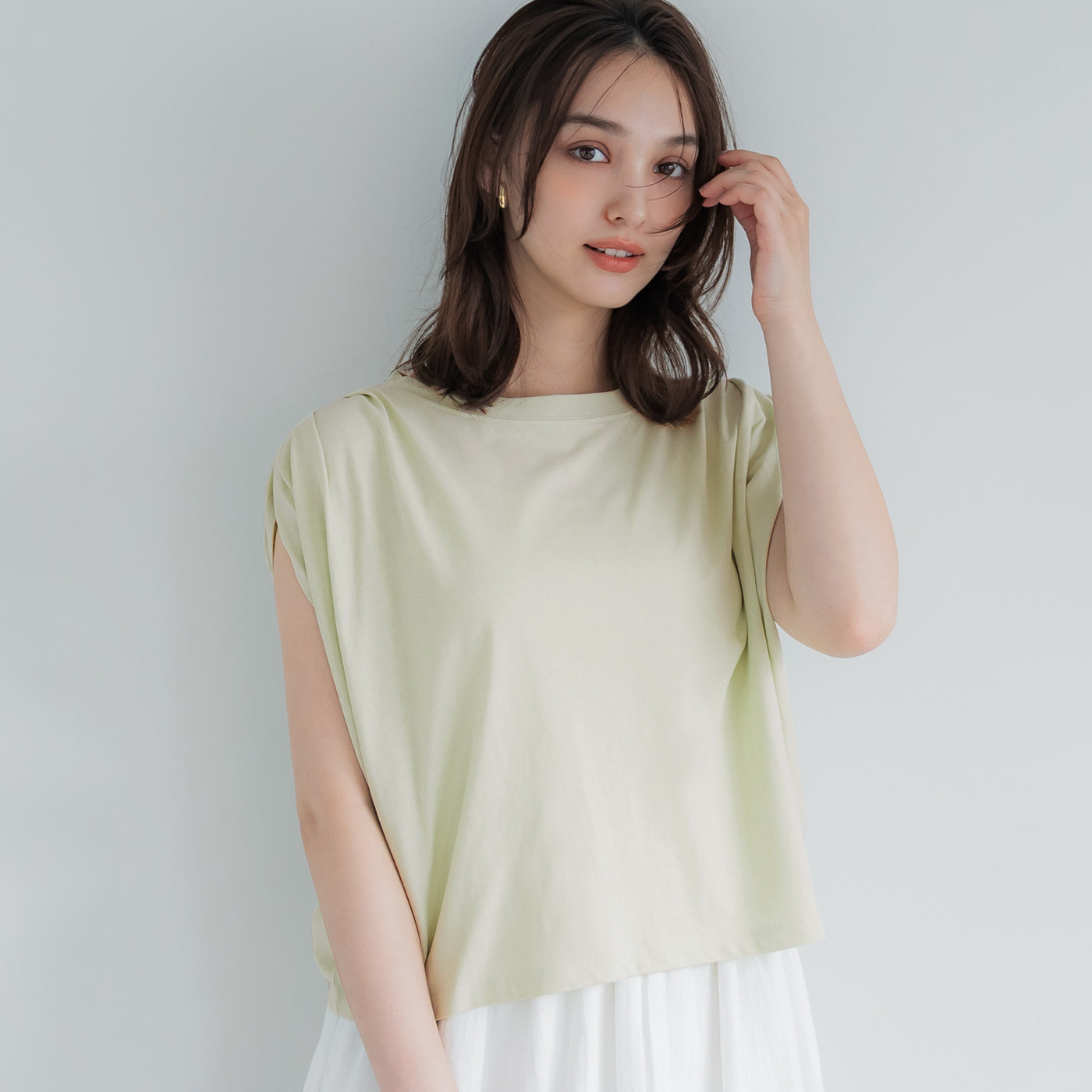 コカ coca 袖タックTシャツ （Lt.green） Lt.green