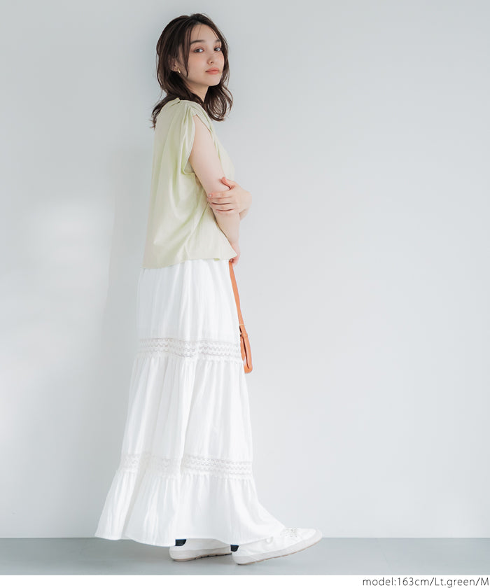 コカ coca 袖タックTシャツ （Lt.green） Lt.green