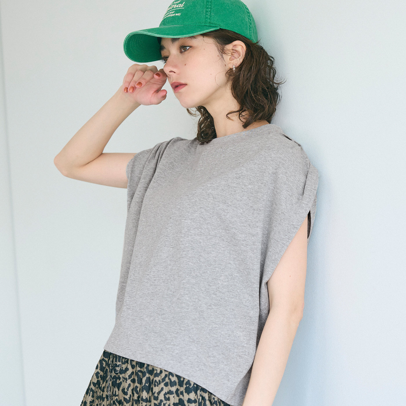 コカ coca 袖タックTシャツ （Gray） Gray