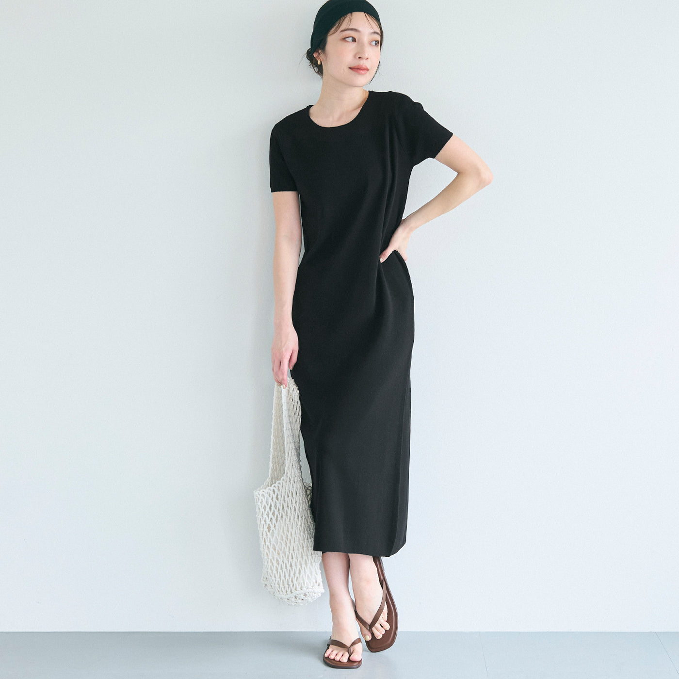 コカ coca ニットロングワンピース （Black） Black