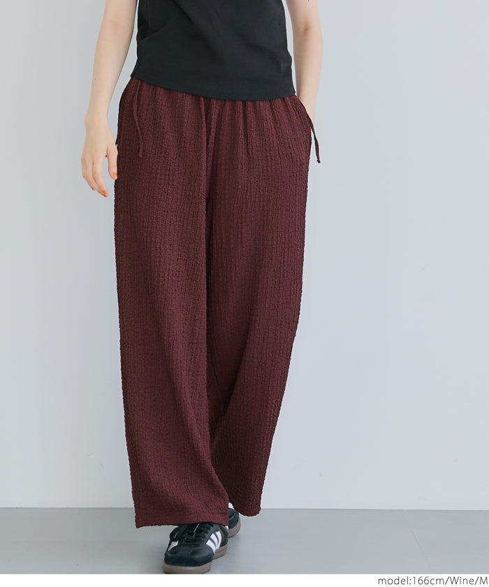 コカ coca クロスシャーリングサイドリボンパンツ （Black） Black