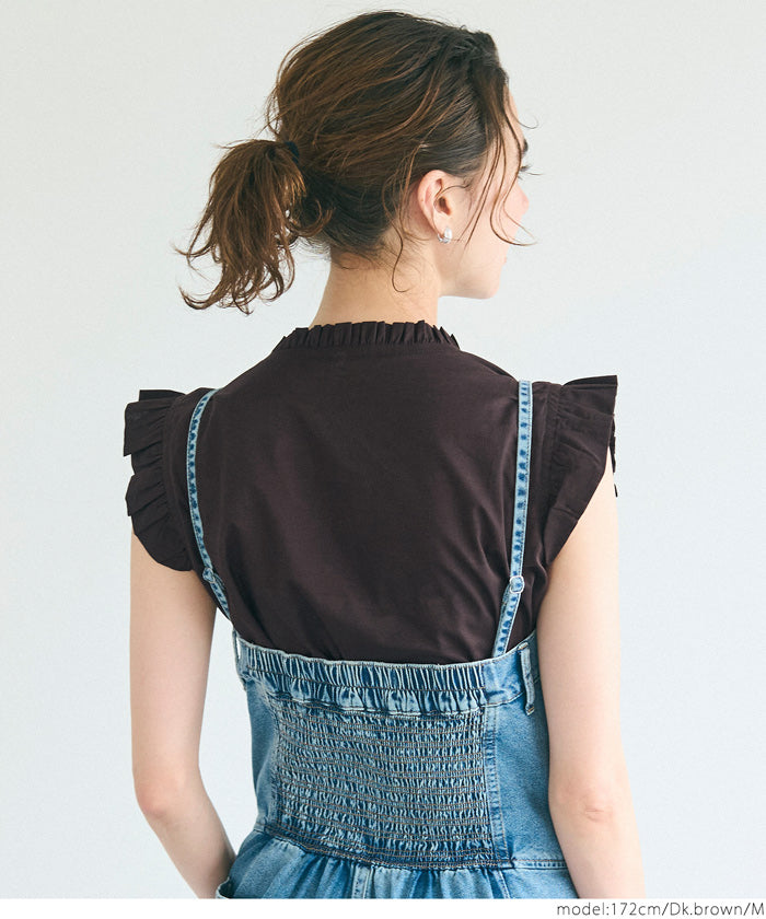 コカ coca コットンフリルトップス （Dk.brown） Dk.brown