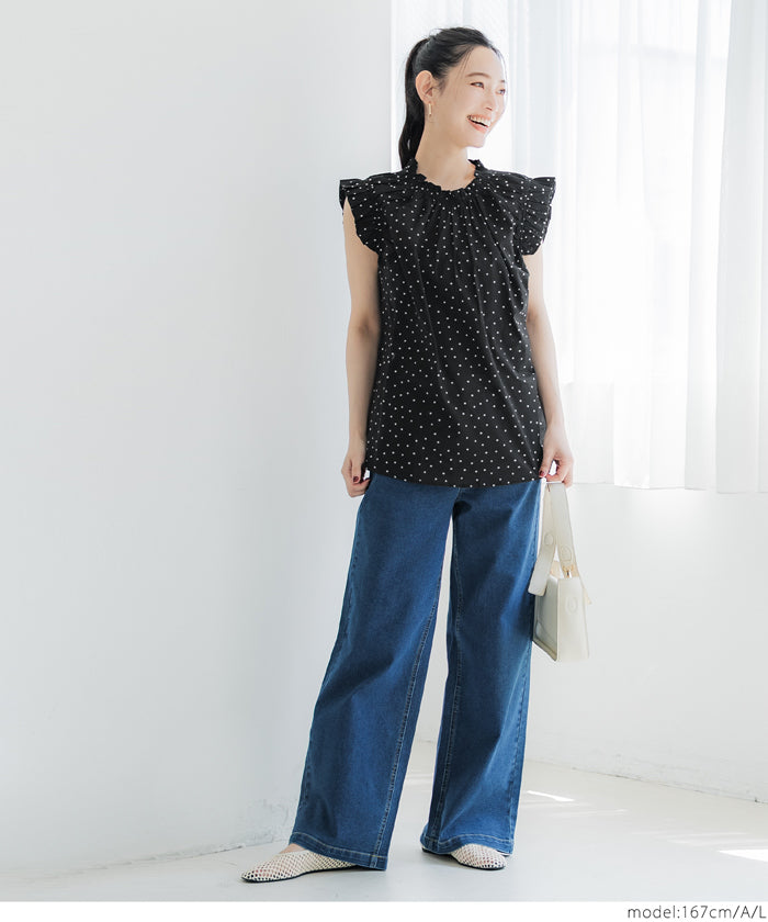 コカ coca コットンフリルトップス （Dk.brown） Dk.brown