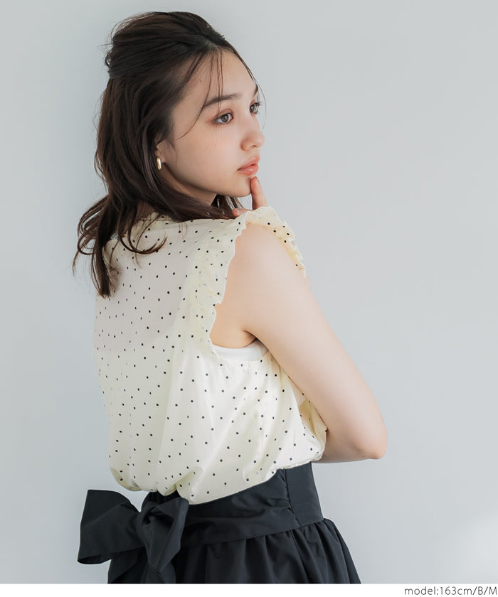 コカ coca コットンフリルトップス （Dk.brown） Dk.brown
