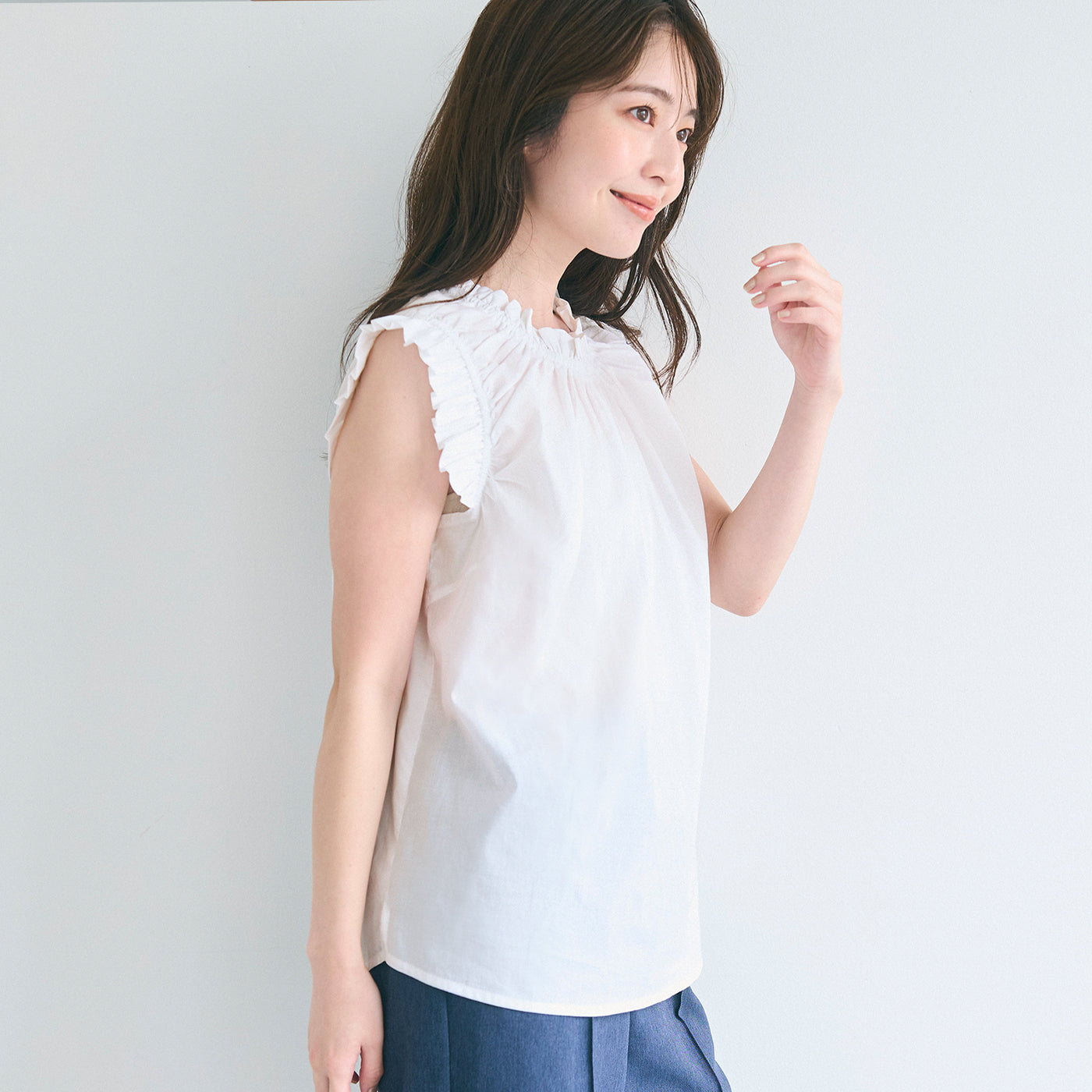 コカ coca コットンフリルトップス （White） White