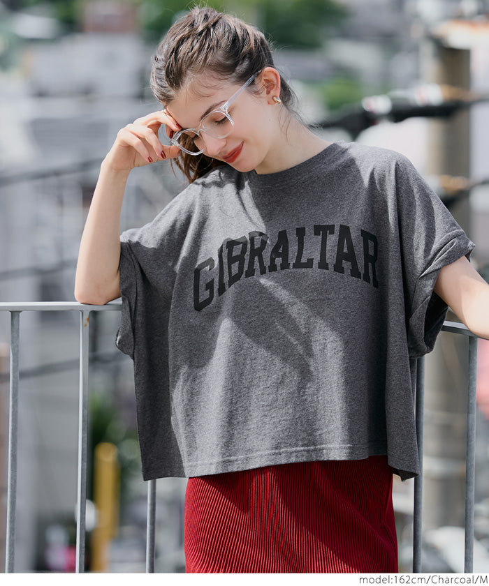 コカ coca レギュラーウェイトロールアップロゴTシャツ （Charcoal） Charcoal