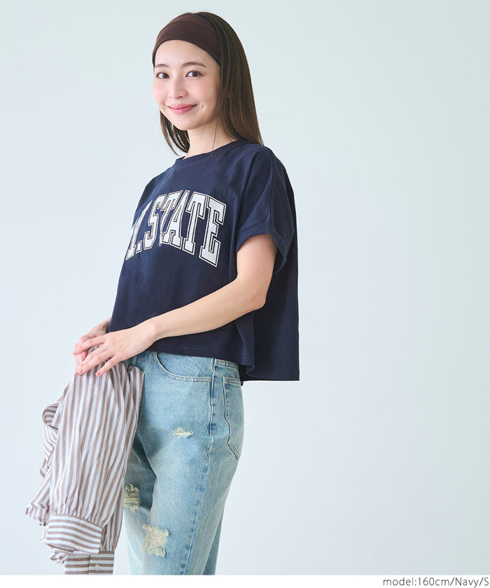 コカ coca レギュラーウェイトロールアップロゴTシャツ （Charcoal） Charcoal