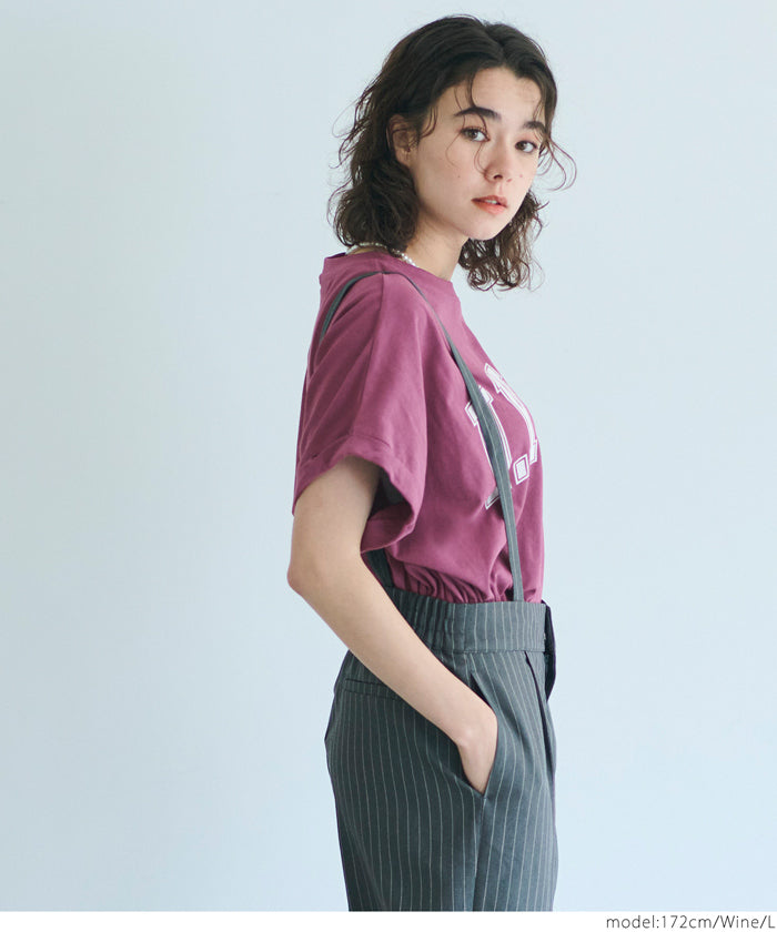 コカ coca レギュラーウェイトロールアップロゴTシャツ （Charcoal） Charcoal