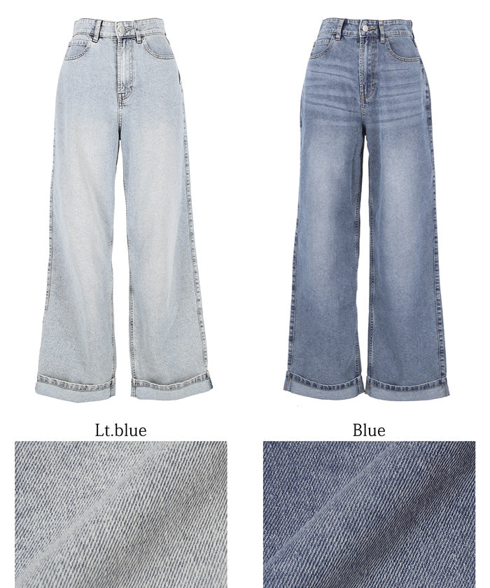 コカ coca サマーデニムロールアップパンツ （Lt.blue） Lt.blue