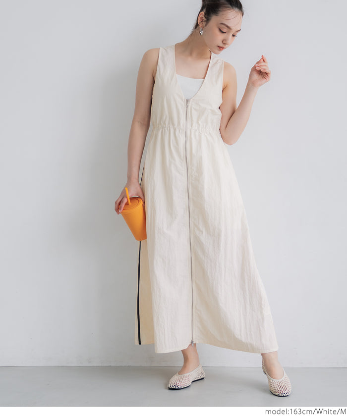 コカ coca ナイロンワッシャーサイドラインドレス （Black） Black