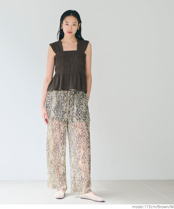 コカ coca クロスシボシャーリングトップス （Brown） Brown