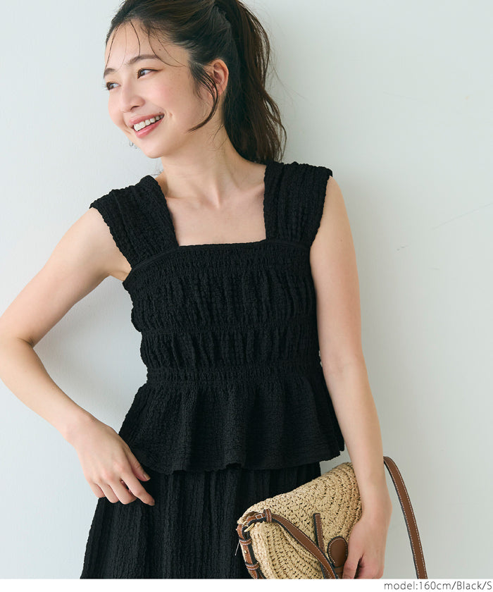 コカ coca クロスシボシャーリングトップス （Brown） Brown