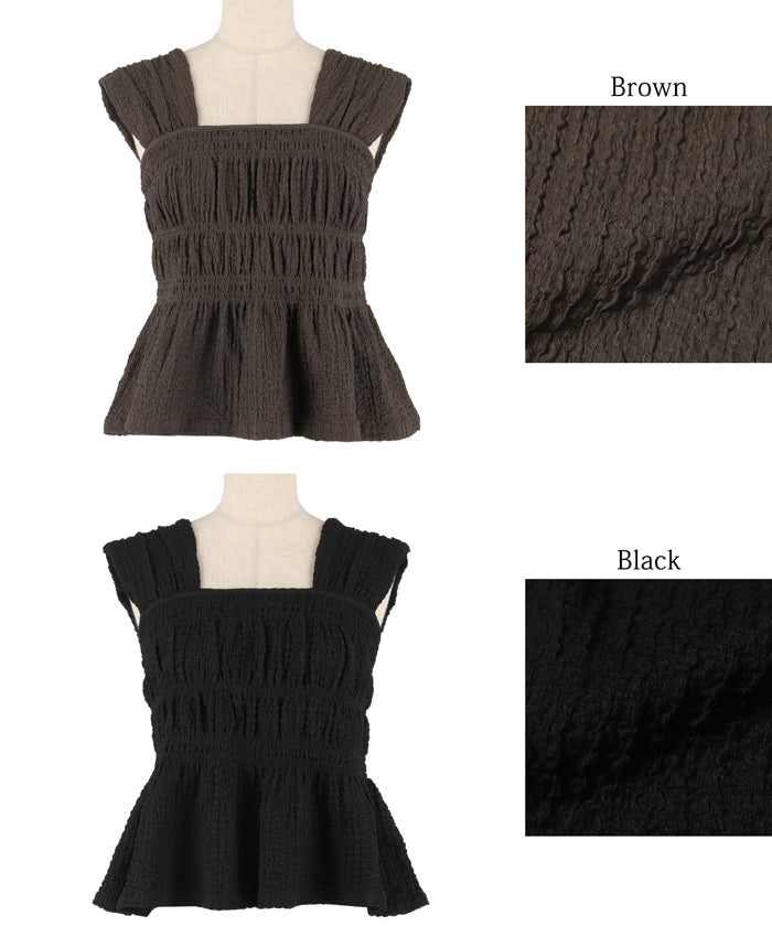 コカ coca クロスシボシャーリングトップス （Brown） Brown
