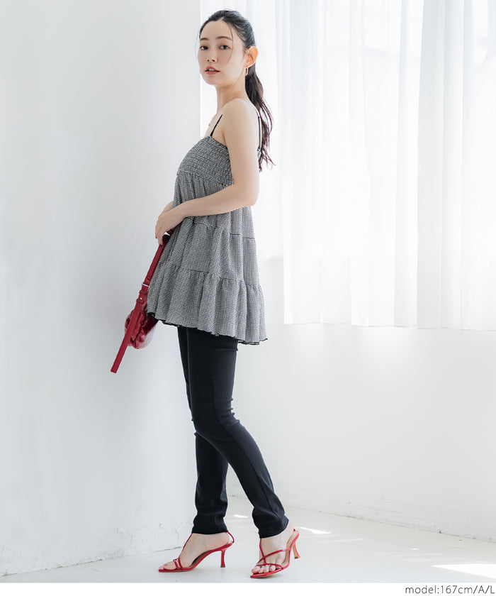 コカ coca クレープシャーリングキャミチュニック （Black） Black