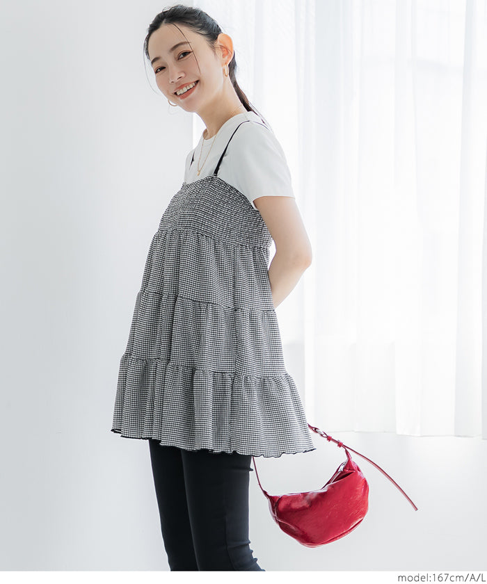 コカ coca クレープシャーリングキャミチュニック （Black） Black