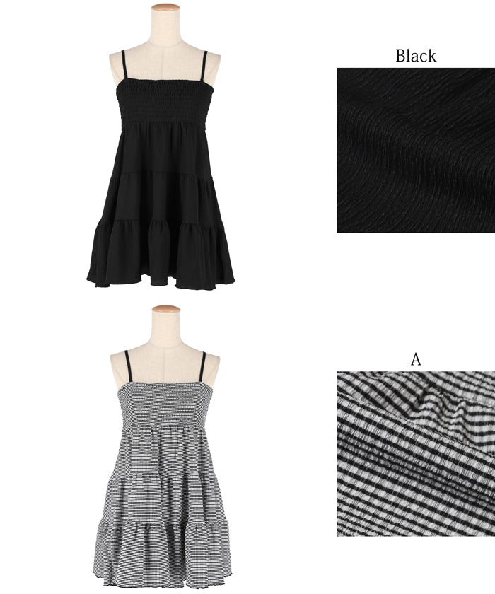 コカ coca クレープシャーリングキャミチュニック （Black） Black