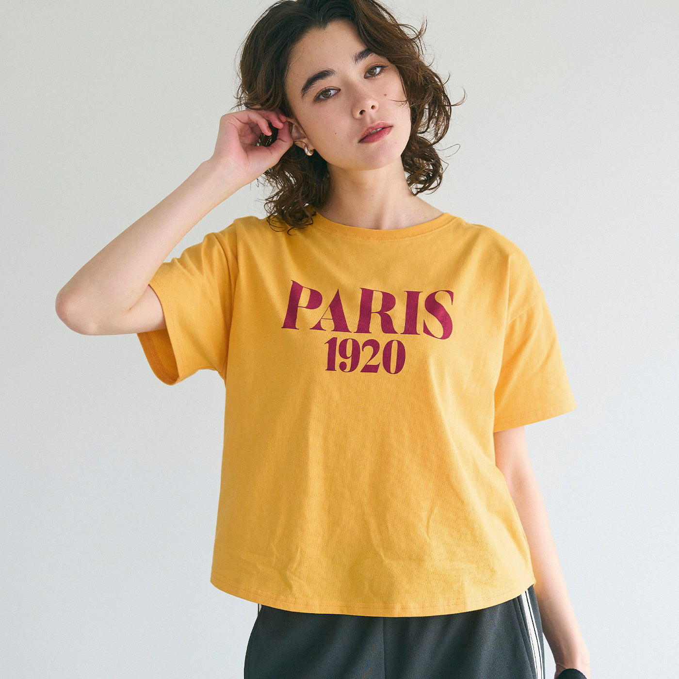 コカ coca テールカットロゴTシャツ （Mustard） Mustard