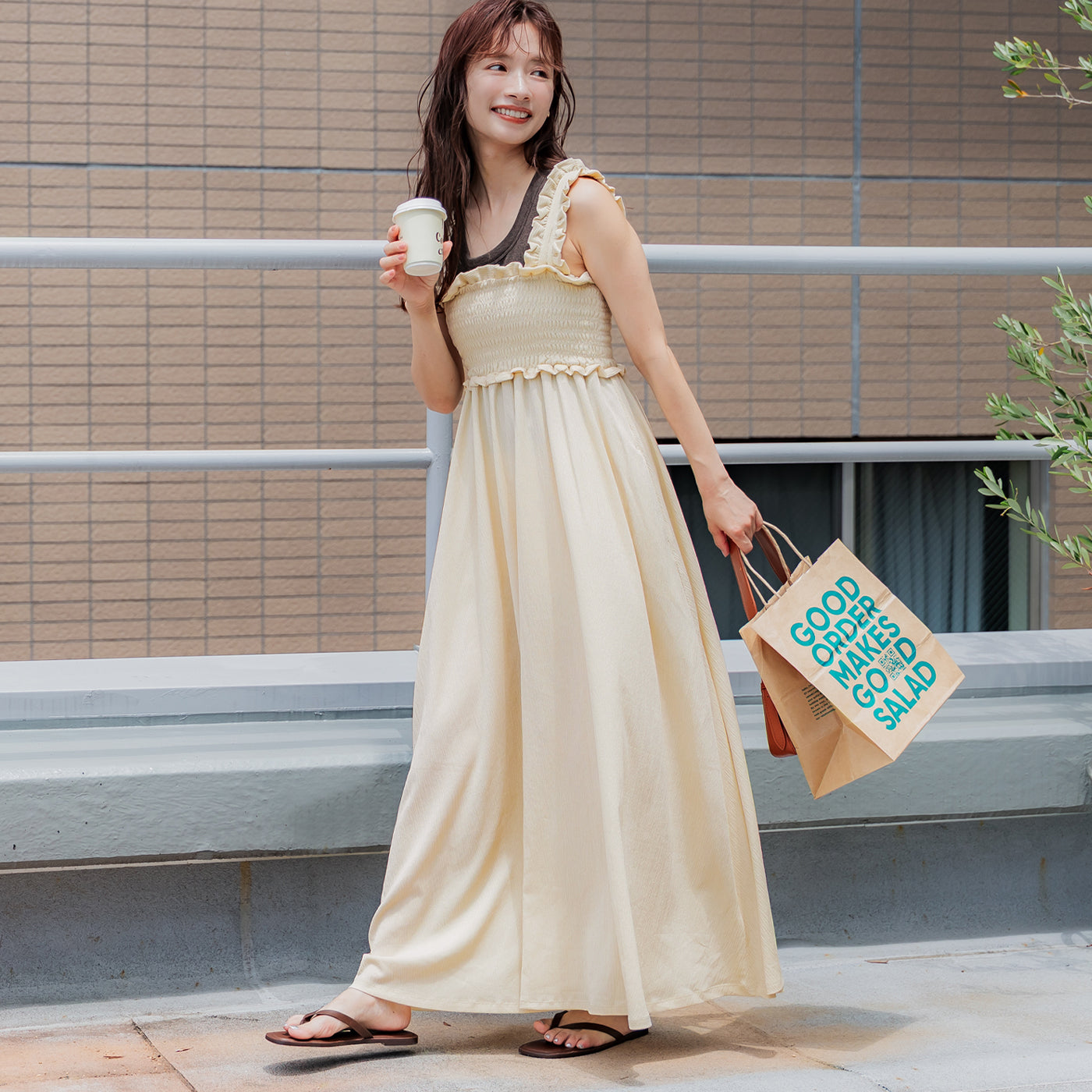 コカ coca クレープシャーリングワンピース （Lt.beige） Lt.beige