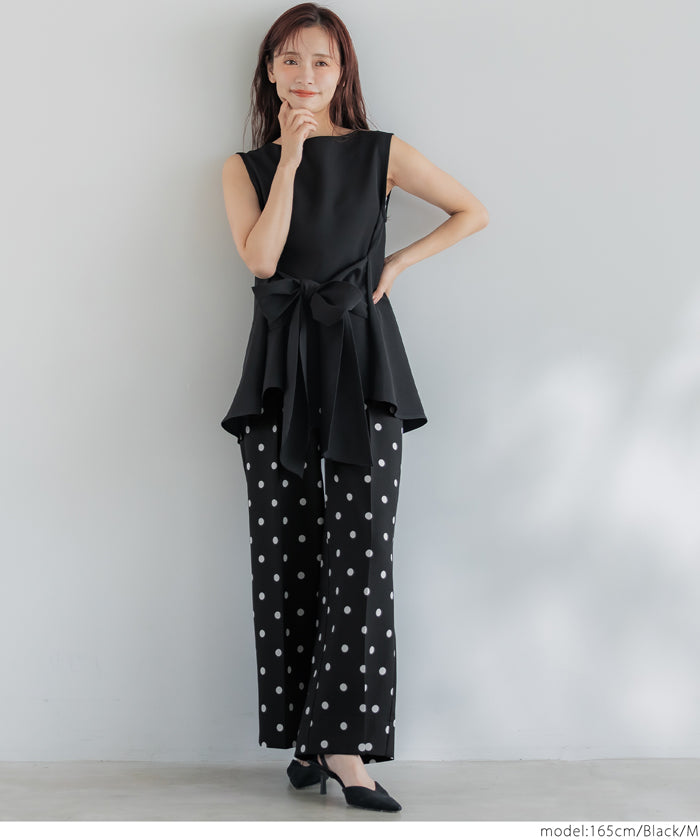 コカ coca センタープレスワイドパンツ （Black） Black