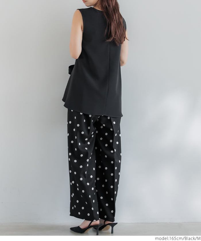 コカ coca センタープレスワイドパンツ （Black） Black