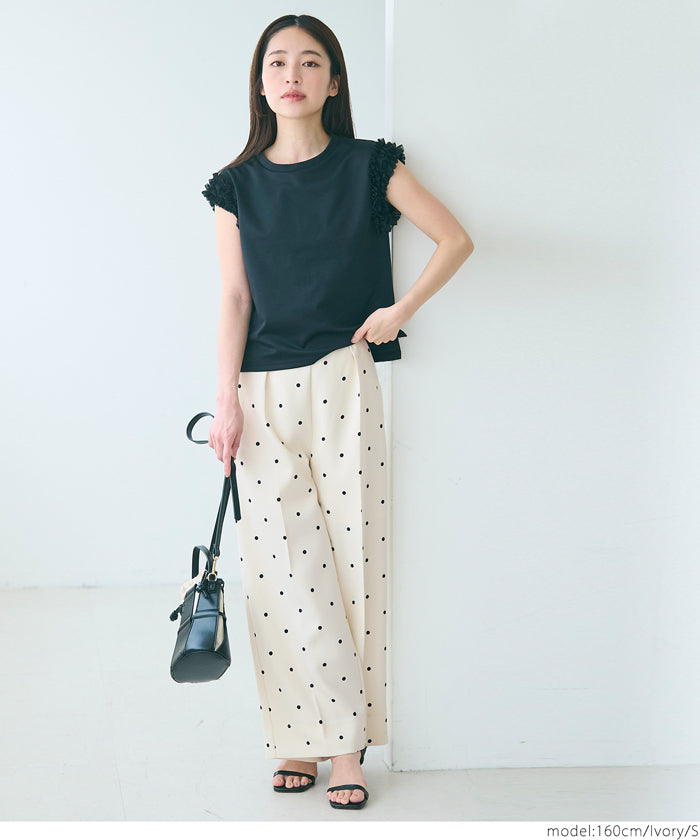 コカ coca センタープレスワイドパンツ （Black） Black