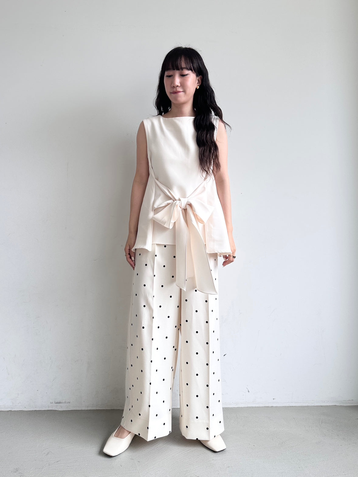 コカ coca センタープレスワイドパンツ （Black） Black