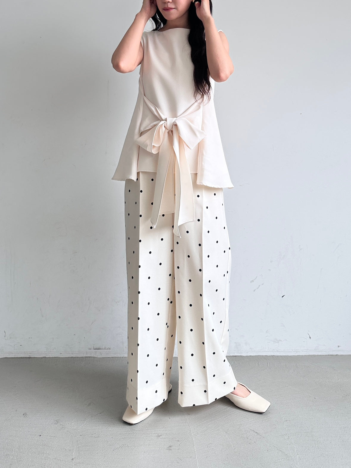 コカ coca センタープレスワイドパンツ （Black） Black