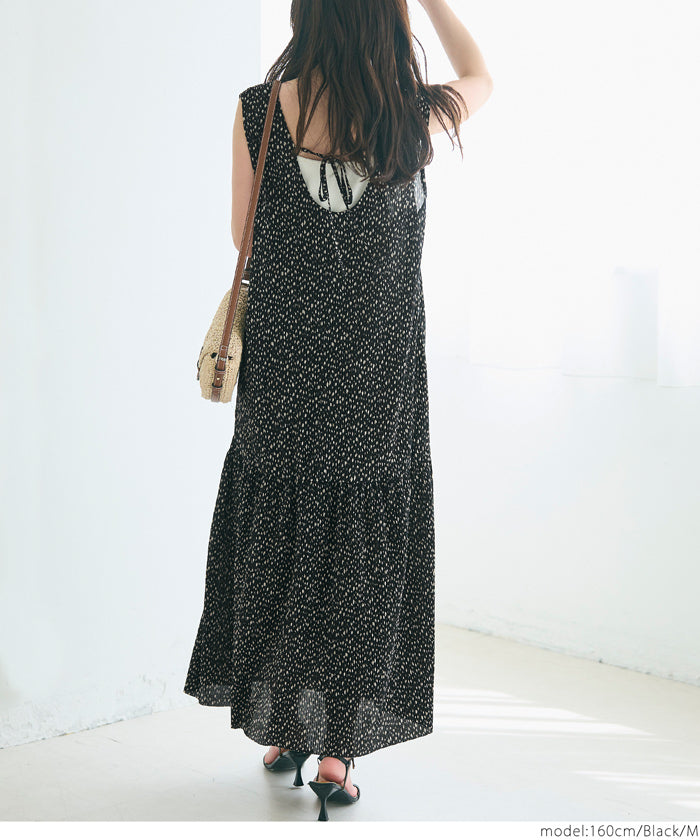 コカ coca プリーツVネックワンピース （Black） Black