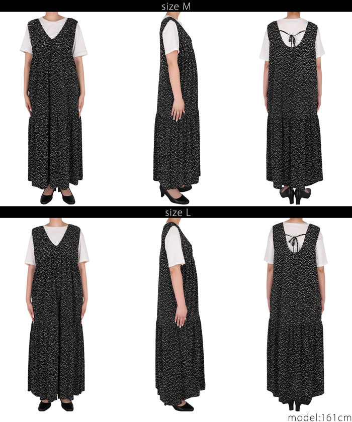 コカ coca プリーツVネックワンピース （Black） Black