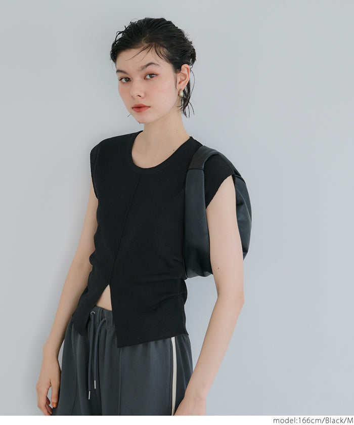 コカ coca フロントスリットニット （Black） Black