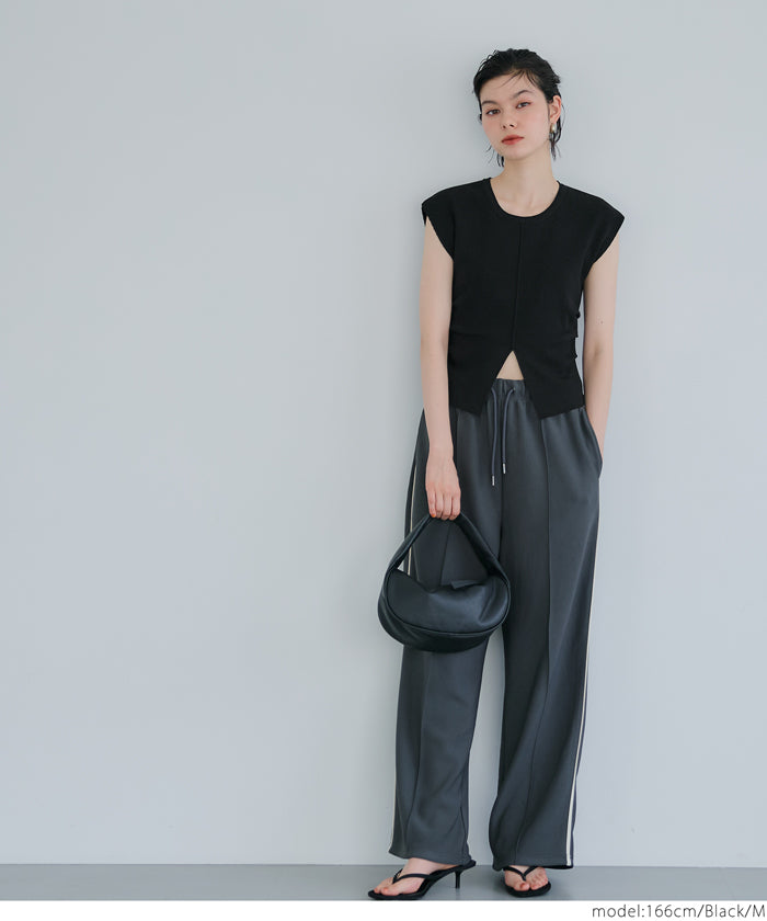 コカ coca フロントスリットニット （Black） Black