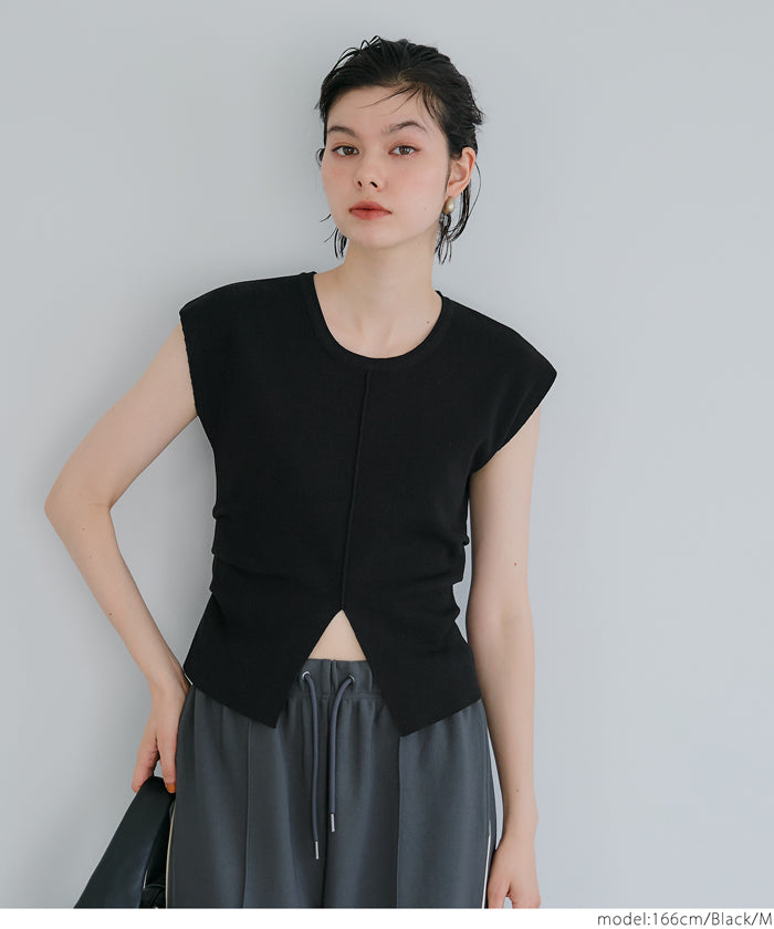 コカ coca フロントスリットニット （Black） Black
